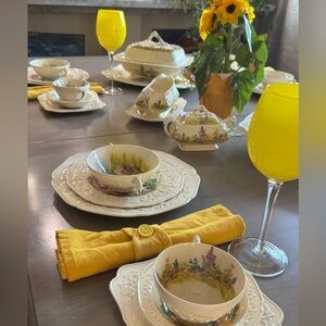 Cream Rustic Dinnerware Set for Dining